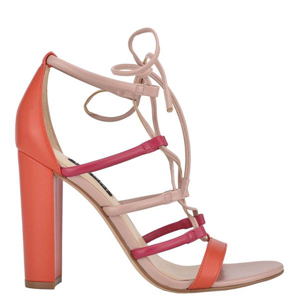 Nine West Maeko Strappy Multicolor Heeled Sandals | South Africa 93G76-1M67